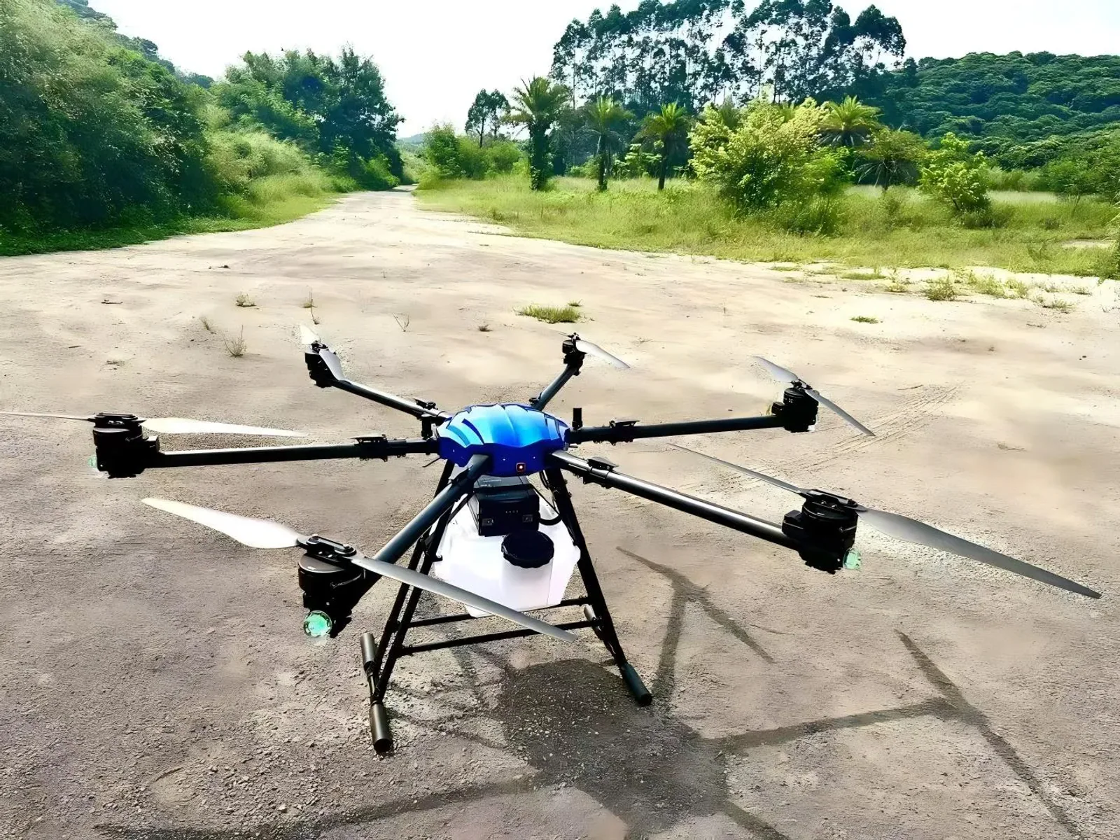 Agricultural spraying drone application